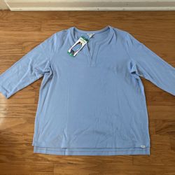 NWT Orvis Ladies 3/4 Leeve Cotton Tee Size XL