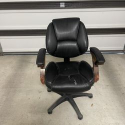 Black Leather Office Chair 