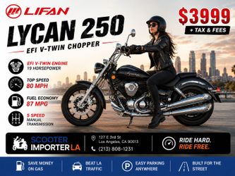 🔥 LIFAN LYCAN 250 EFI CHOPPER MOTORCYCLE 🔥