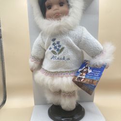 Porcelain Native Doll White Eskimo