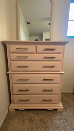 Blush pink dresser