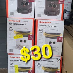 Honeywell 360 Ceramic Heaters Black Or White $30 Each