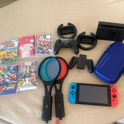 Nintendo switch with Accesories And Games