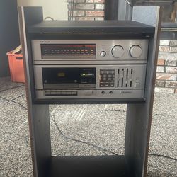 Quasar CR 7531 stereo  with cabinet.