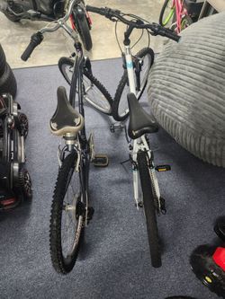Two Mountain Bikes – Black and White