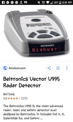 Beltronics vector 995