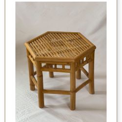 Handcrafted Bamboo Vintage-Inspired Stand/Table