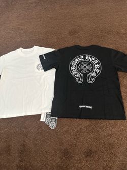 Chrome Hearts T shirt Horseshoe pocket Black and White Brand new