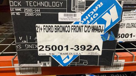 King Shocks 2.5 Front Coilover With Adjusters - Ford Bronco 21+