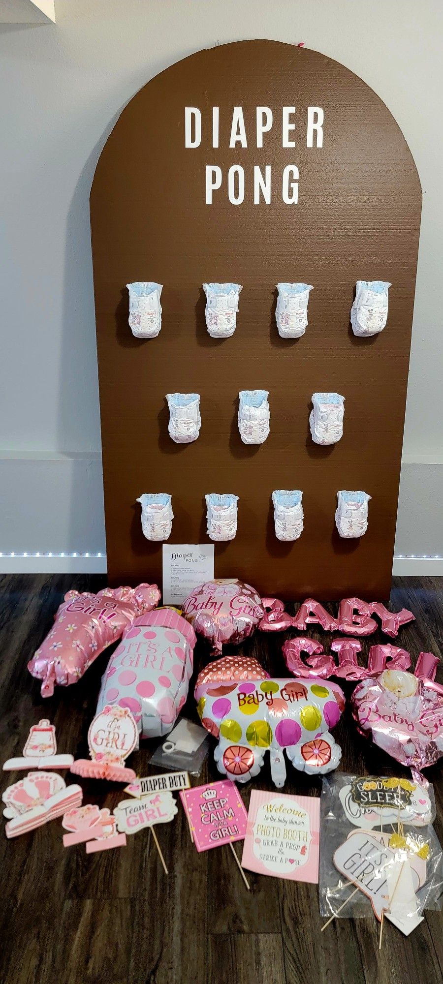 Baby Shower Decorations With Diaper Pong Game