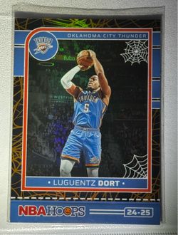 2024-25 Score a’ Treat; Haunted Hoops basketball Luguentz Dort # 204. Holographic webs color match