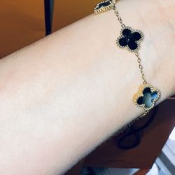 Van Cleef Brazalete D U P E Laminado En Oro
