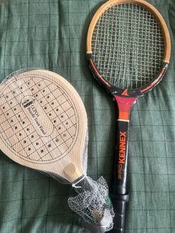 Vintage Pro Kennex Tennis Racket & Paddle Set