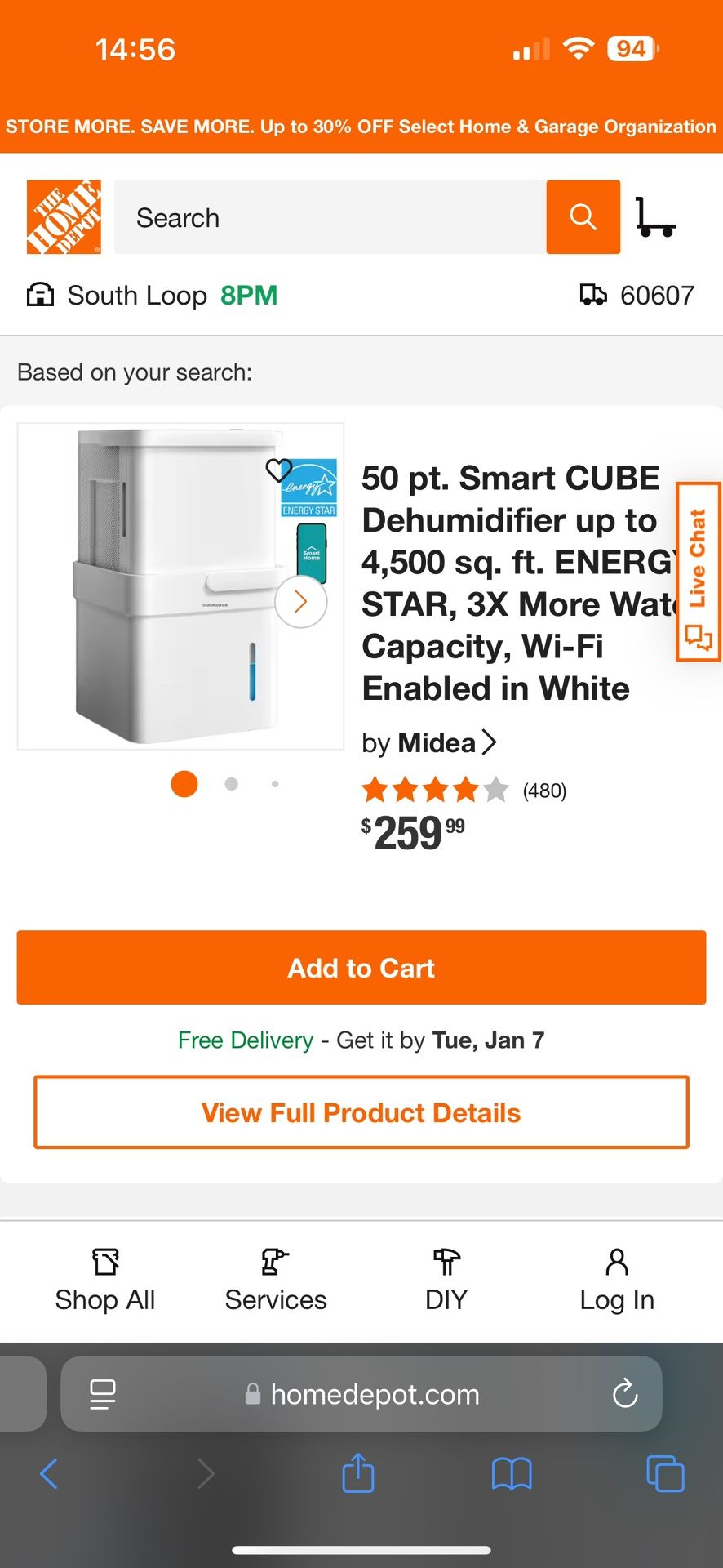 Dehumidifier Midea Cube