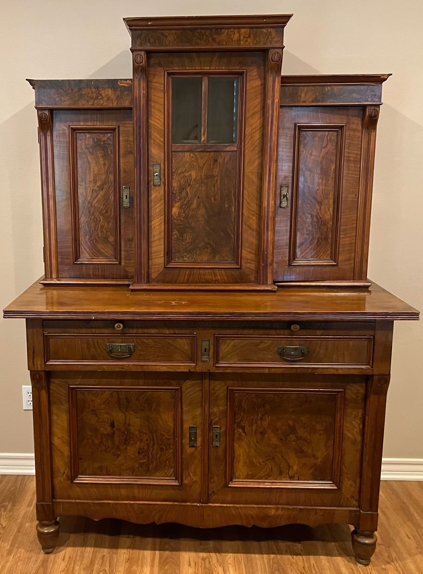 Antique German Cabinet Hutch