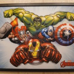 Marvel Heroes & Villans Lenticular Wall Decor 19" H x 29" W x  0.75" D
