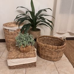 Set of 5 Wicker Items