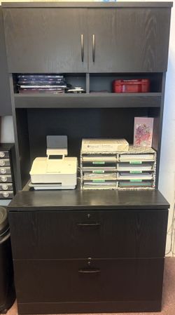 Lateral File Cabinet w/ Hutch