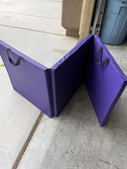 Purple Tri-Fold Gymnastics Exercise Mat