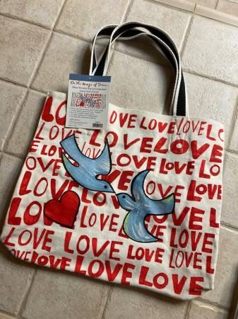 BRAND NEW! Brighton “On the Wings of Doves” heavy canvas tote bag - (West Hills)