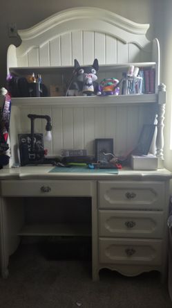 Victorian Style Desk W/ Side Drawer