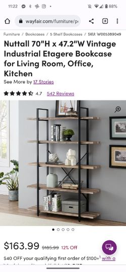 Nuttall etagere bookcase deals