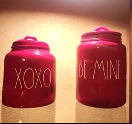 Rae Dunn Valentine Canisters