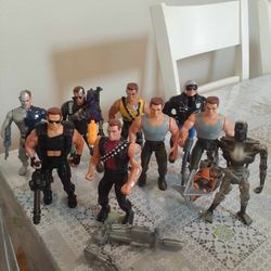 1992 Kenner Terminator 2 Future War LOT OF 9 With Guns Vintage Action Figures