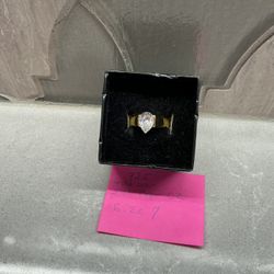 Ring With Pear Shape CZ Stone
