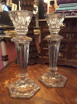 Beautiful Heavy Crystal Candle sticks