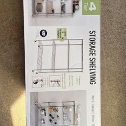 Seville Classics HOME 4-Tier Steel Wire Storage Shelving Rack