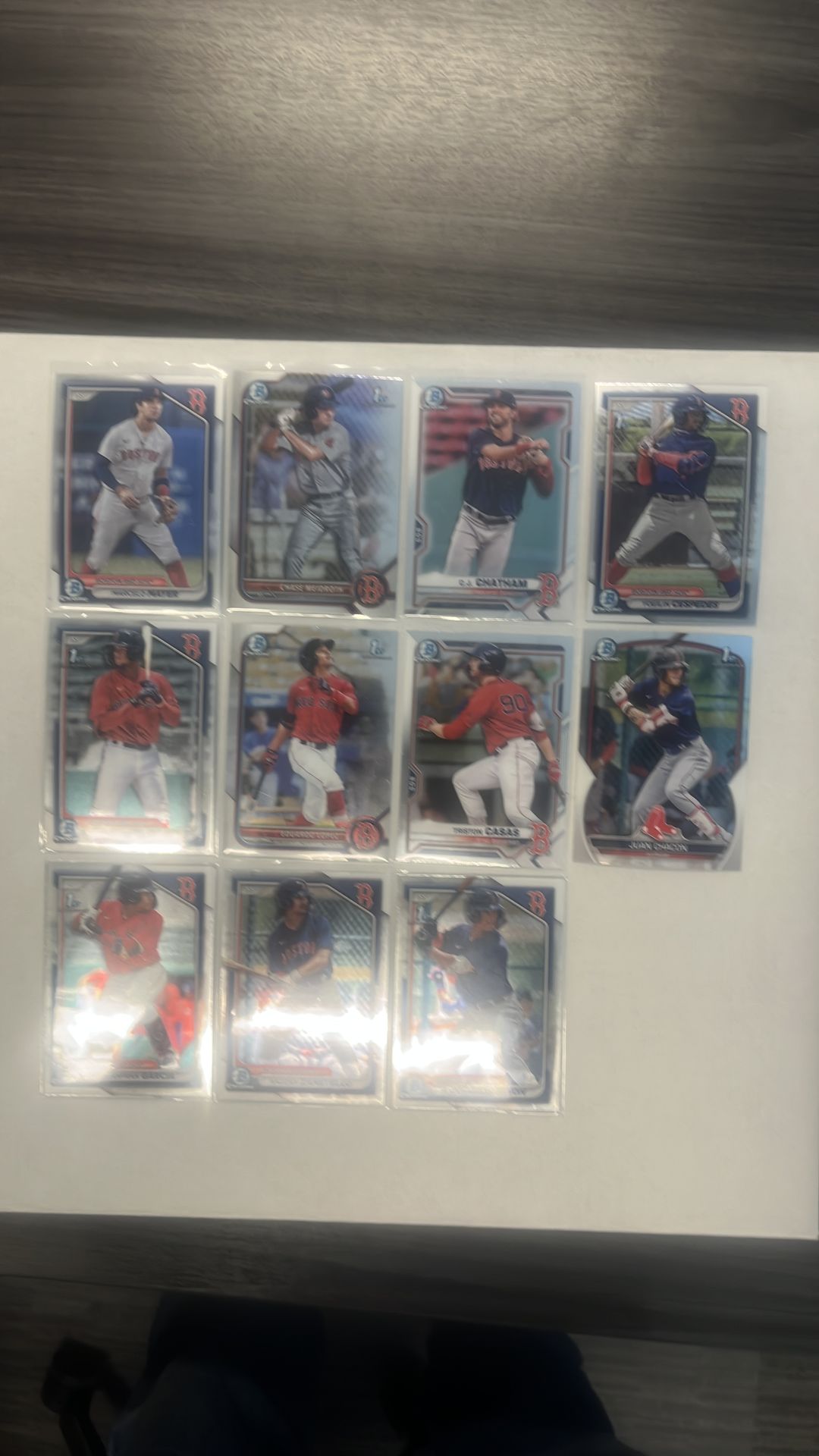 Boston Red Sox baseball card lot
