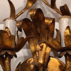 Antique Wall Sconces W/ Electric Lighting