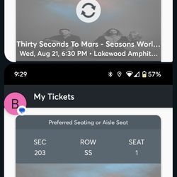 Thirty Seconds To Mars Tickets (2)