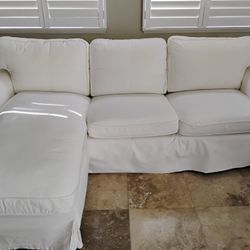Beautiful White Sectional Sofa With Chaise 