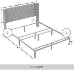 Light Pink Upholstery Bed Frame 