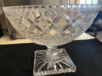 Large heavy cut Crystal check pictures for measurements
