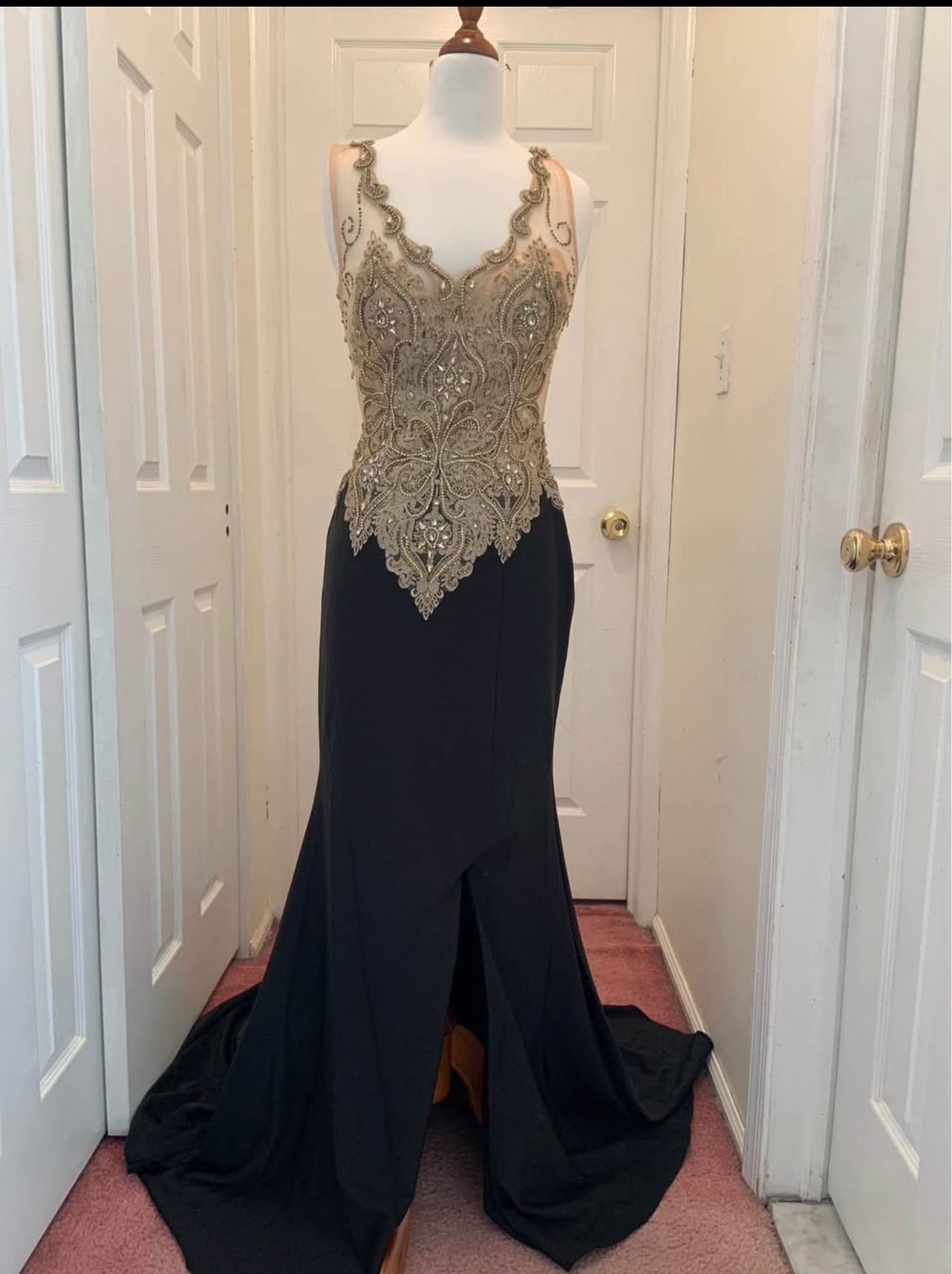 Sequins Black Dress