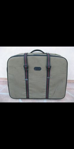 Lightweight Rolling Soft Sided Olive Green Suitcase Clean Interior