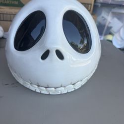 Disney Store Nightmare Before Christmas Jack Skellington Head Cookie Candy Jar