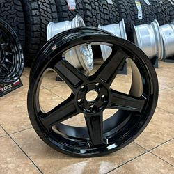 Demon 5x115 Gloss Black Stagger Wheels 