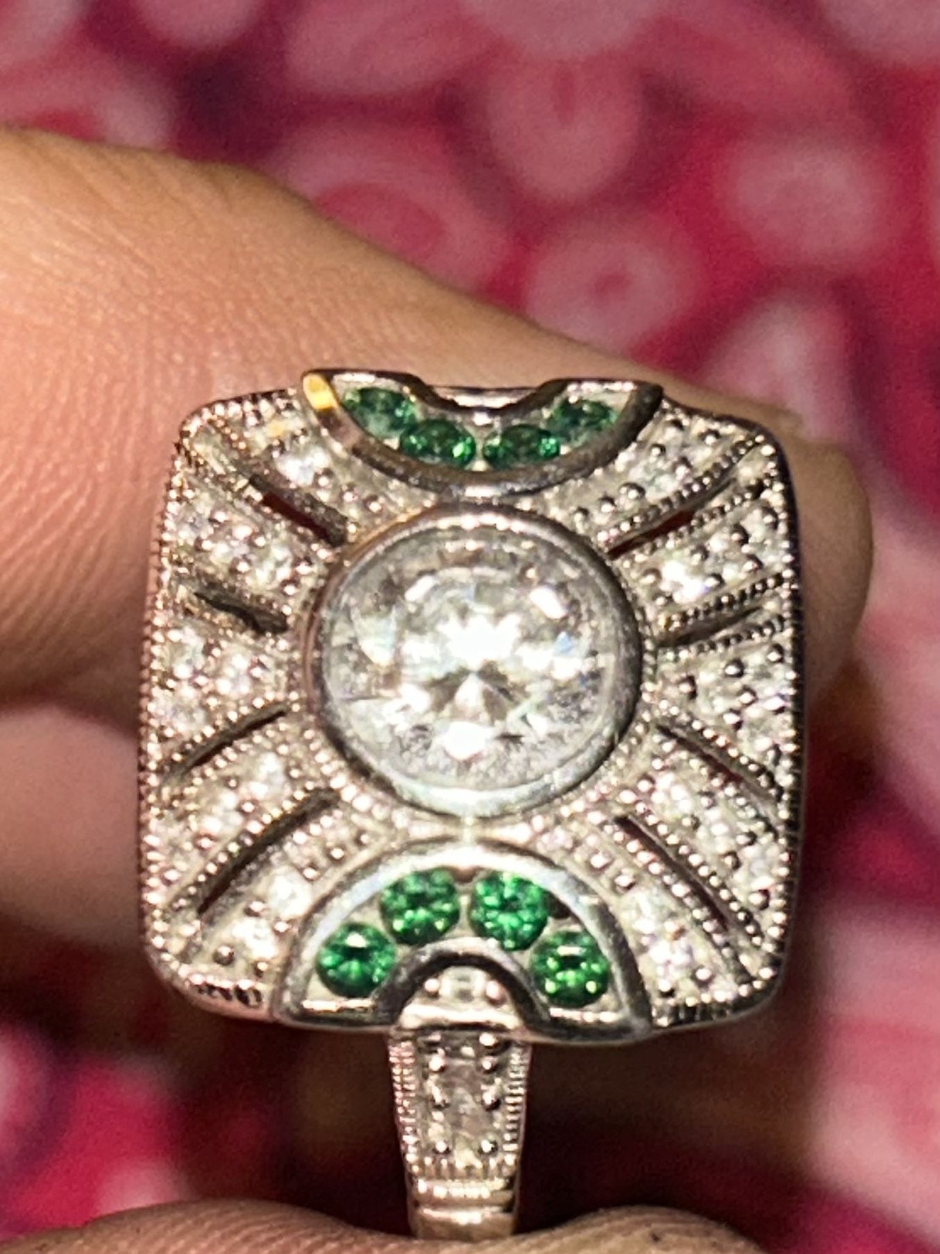 Vintage Sterling Silver Cubic zirconia Ring