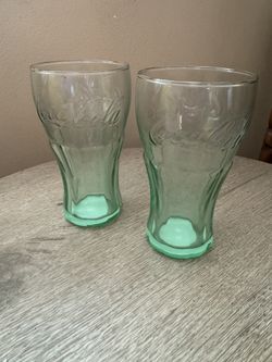 2 Vintage Libbey Coke Brand Genuine Glass 6oz Tumblers