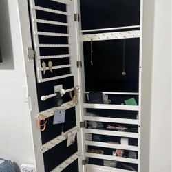 Jewelry Armoire Door Mount with Mirror 