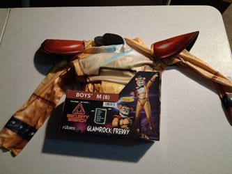 Rubies brand boys size 8 five nights at Freddy's costume glamrock freddy