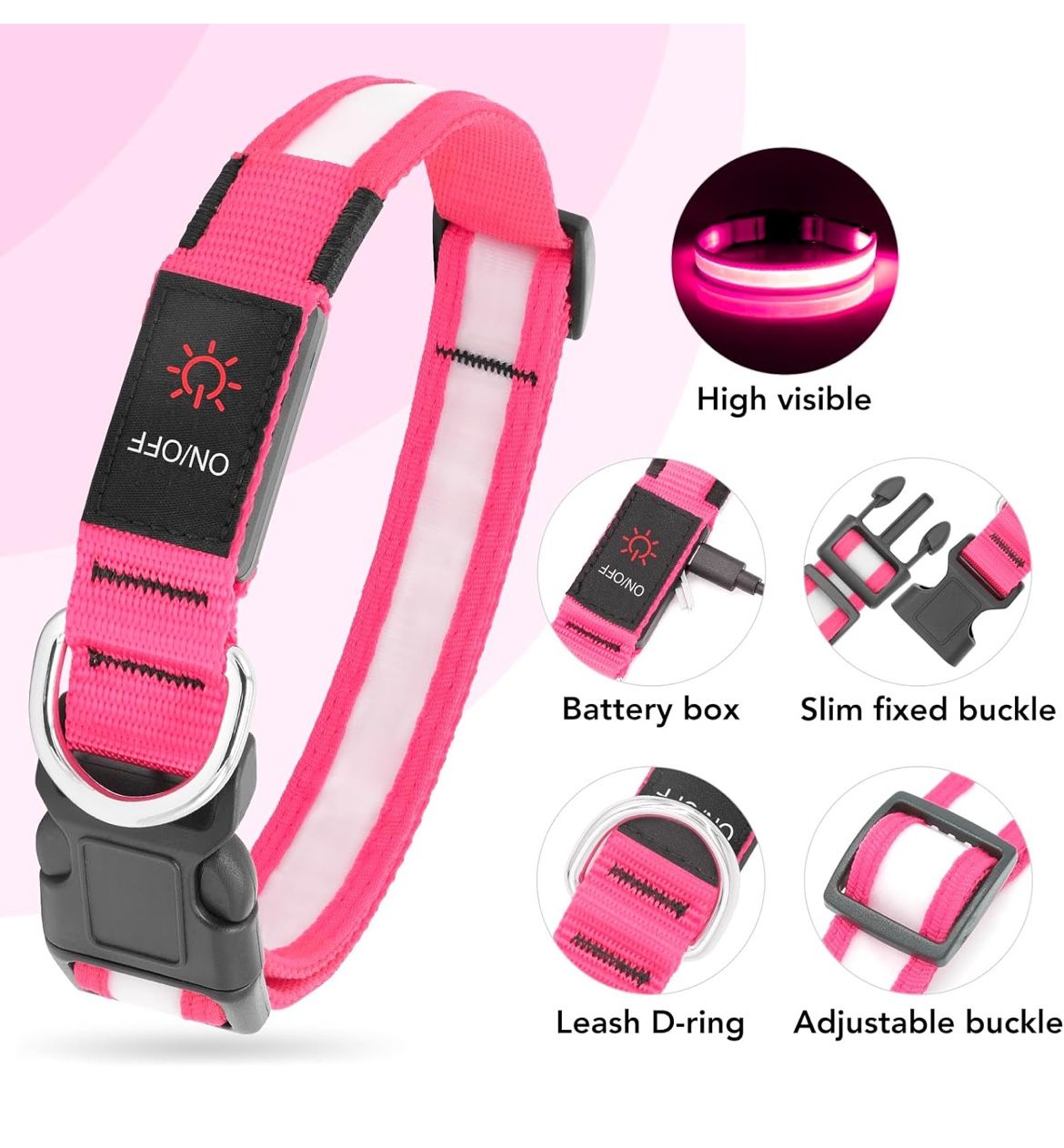 Light up Dog Collar For Small Dog