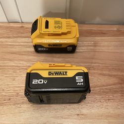 New Dewalt Batteries 20V 5AH $65 Each-Cada Una