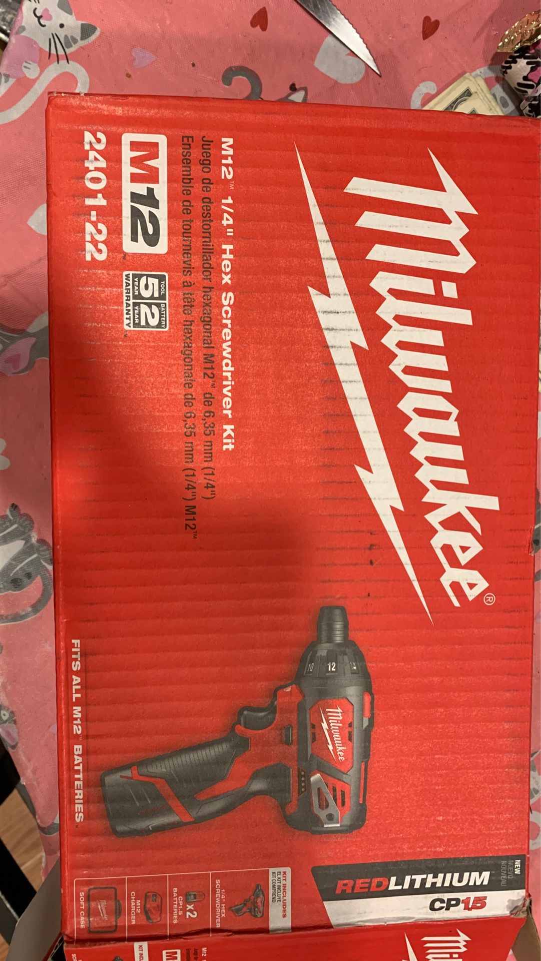 MILWAUKEE M12 1/4 inch HEX SCREWDRIVER TOOL ONLY