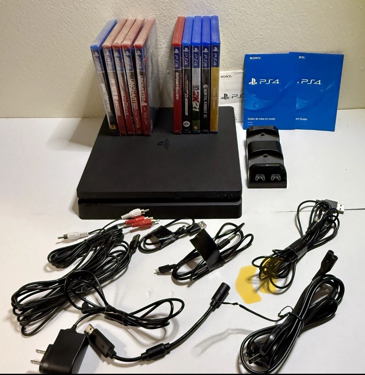 Sony PS4 Console 1TB – 10 Games (5 Sealed) – No Controller – Tested & Working