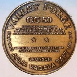 Vintage 1970 Navy Valley Forge CG 50 Ship Token